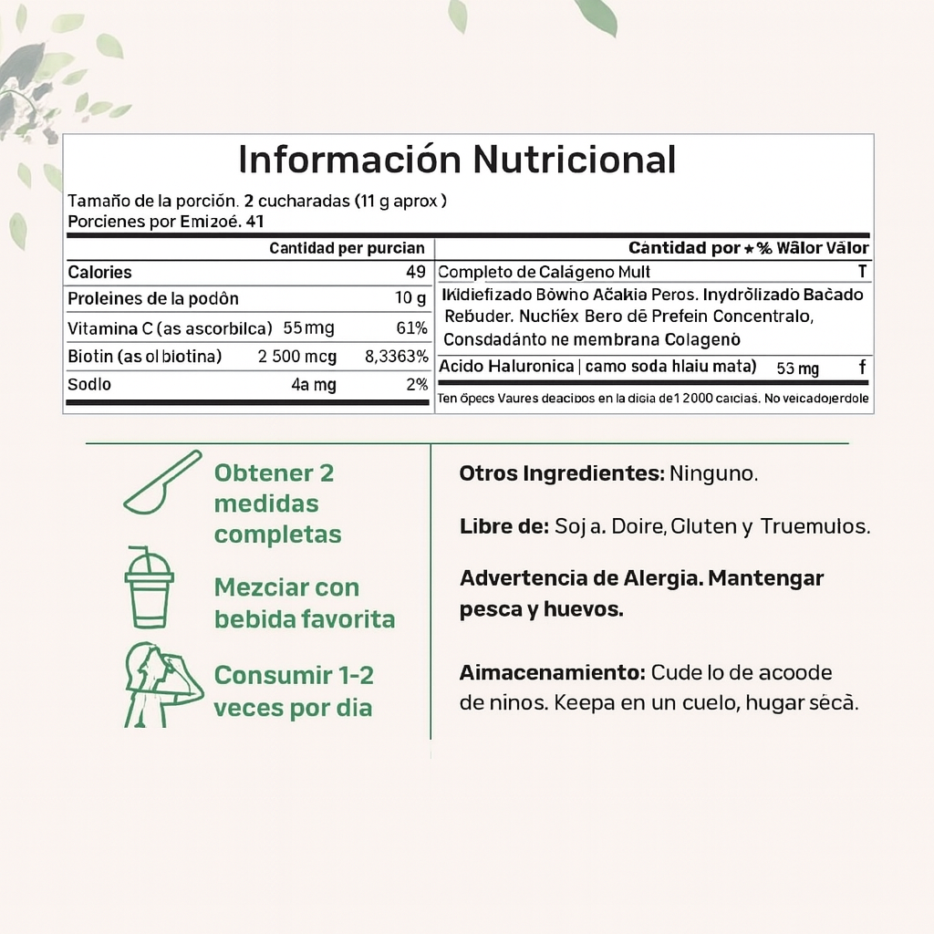 PÉPTIDOS DE COLÁGENO MULTITIPO